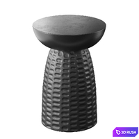 Solid Mango End Table 3D Model Vray, Corona