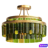 Vintner Glass Semi Flush Mount 3D Model Vray, Corona