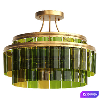 Vintner Glass Semi Flush Mount 3D Model Vray, Corona