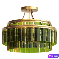 Vintner Glass Semi Flush Mount 3D Model Vray, Corona
