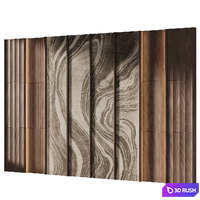 Decorative wall panels V63 3D Model Vray, Corona