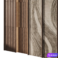 Decorative wall panels V63 3D Model Vray, Corona