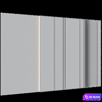 Wall 3D Panel 02 3D Model Corona