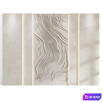 Decorative panel Sand waves 3D Model Vray, Corona