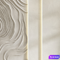 Decorative panel Sand waves 3D Model Vray, Corona