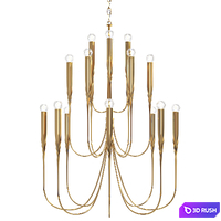 Anthropologie Acadia Tiered Metal Chandelier 3D Model Vray, Corona