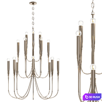 Anthropologie Acadia Tiered Metal Chandelier 3D Model Vray, Corona