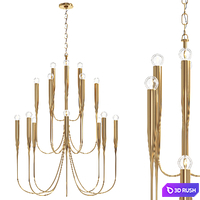 Anthropologie Acadia Tiered Metal Chandelier 3D Model Vray, Corona