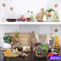 Kitchen set by Sagaform 3D Model Vray