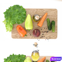 Kitchen decore set (vegetables) 3D Model Vray