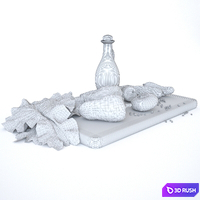 Kitchen decore set (vegetables) 3D Model Vray