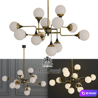 Ballena Random Chandelier 3D Model Vray