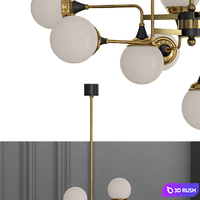 Ballena Random Chandelier 3D Model Vray
