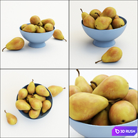 Pears in the vase 3D Model Vray, Corona