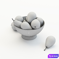 Pears in the vase 3D Model Vray, Corona
