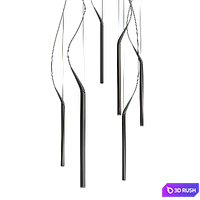 Pendant lamp black 3D Model Vray