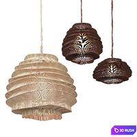 Roost Bamboo Cloud Chandeliers 3D Model Vray