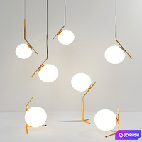 Modern Glass Bulb 3D Model Vray