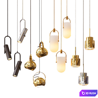 Four Hanging Lights_12 Exclusive 3D Model Vray