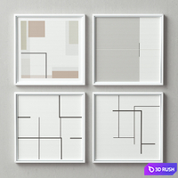Picture Frames Set-91 3D Model Vray