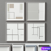 Picture Frames Set-91 3D Model Vray