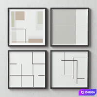 Picture Frames Set-91 3D Model Vray