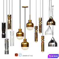 Four Pendant Lights amazing set vol2 3D Model