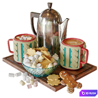 Warm mug with cocoa 3D Model Corona