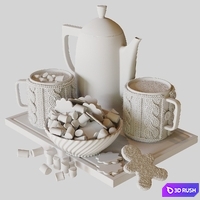 Warm mug with cocoa 3D Model Corona