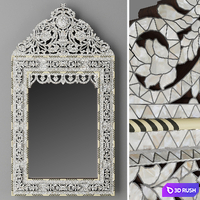 RH hand carved inlay mirror1 3D Model Vray, Corona