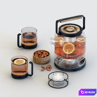 Tea Set # 2 3D Model Corona