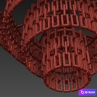 4 type Restoration Hardware Round Chandelier Set 003 3D Model Corona