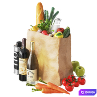 Vegetables bag 3D Model Vray, Corona