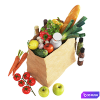 Vegetables bag 3D Model Vray, Corona