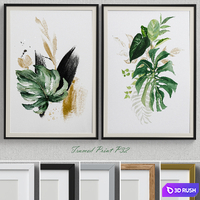 Framed Print P-32 3D Model Vray, Corona