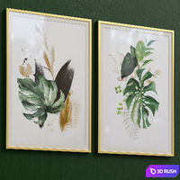 Framed Print P-32 3D Model Vray, Corona