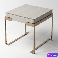 Fendi Aura Bedside Table (Stone Fiddleback Sycamore) 3D Model Vray, Corona