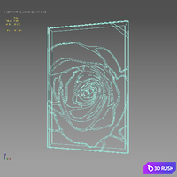 Decorative wall panel Rose 3D Model Vray, Corona