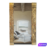 Old Carved Wood Molding Mirror 3D Model Vray
