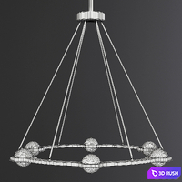 Restoration Hardware ECLATANT ROUND CHANDELIER 36 Black 1 3D Model Corona