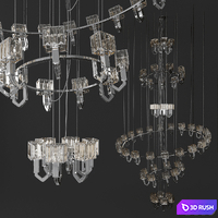 Chandelier Baga Patrizia Garganti Angie EX01 3D Model Corona