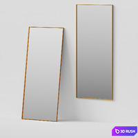 Rectangular Floor Mirror by Clear Home Design 3D Model Vray, Corona