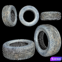 Tire old 3d scan photogrammetry metal / roughness 2k 3D Model Corona