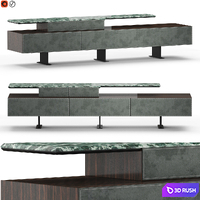 Longhi Neptune Sideboard 02 3D Model Vray, Corona