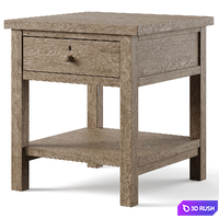 Farmhouse 22" End Table by pottery barn 3D Model Vray, Corona