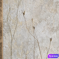 Textural Plaster Wildflowers Boho Wall Art C-571 3D Model Vray, Corona