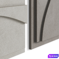 Relief panels 3D Model Vray, Corona