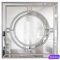 Wall mirror Arwen Square Wall Mirror 3D Model Vray, Corona