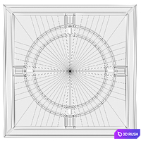 Wall mirror Arwen Square Wall Mirror 3D Model Vray, Corona