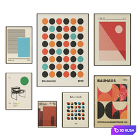 Bauhaus Posters 3D Model Corona